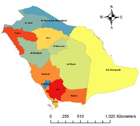 The Thirteen Provinces Of Saudi Arabia Download Scientific Diagram