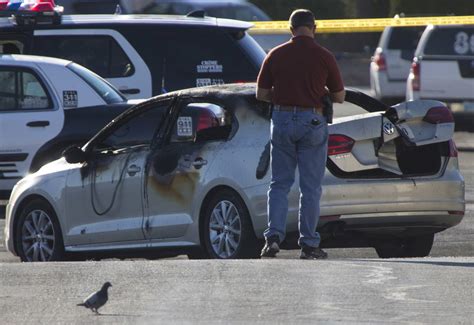 Man Found In Burned Car Died Of Gunshot Wound Coroner Says Las Vegas