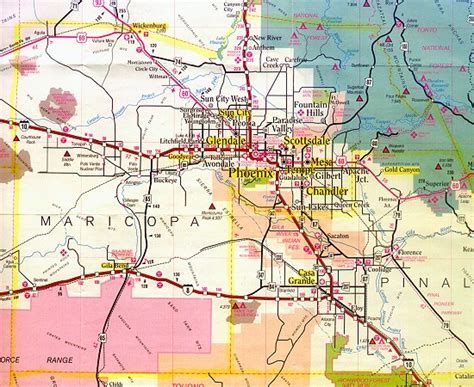 Maricopa County Map Arizona Arizona Hotels Motels Vacation