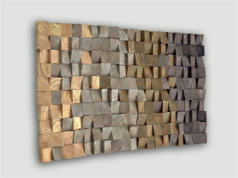 Wooden Mosaic Wall Decor Texture Wood Wall Art 3d Wall Etsy Wood