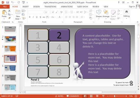 Create Interactive Powerpoint Presentations With 8 Panels Template