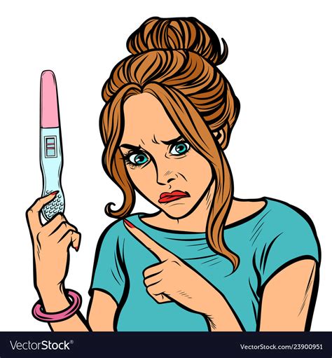 Unwanted Pregnancy Anger Misfortune Reproach Vector Image