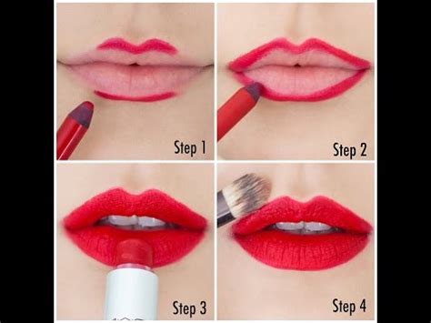How To Apply Lipstick Perfectly Application Of Red Lipstick For
