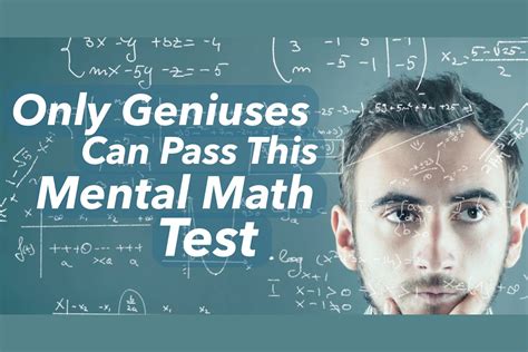 Only Geniuses Can Pass This Mental Math Test