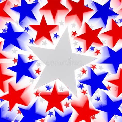 Abstract Pattern With Red And Blue Stars Stock Illustration