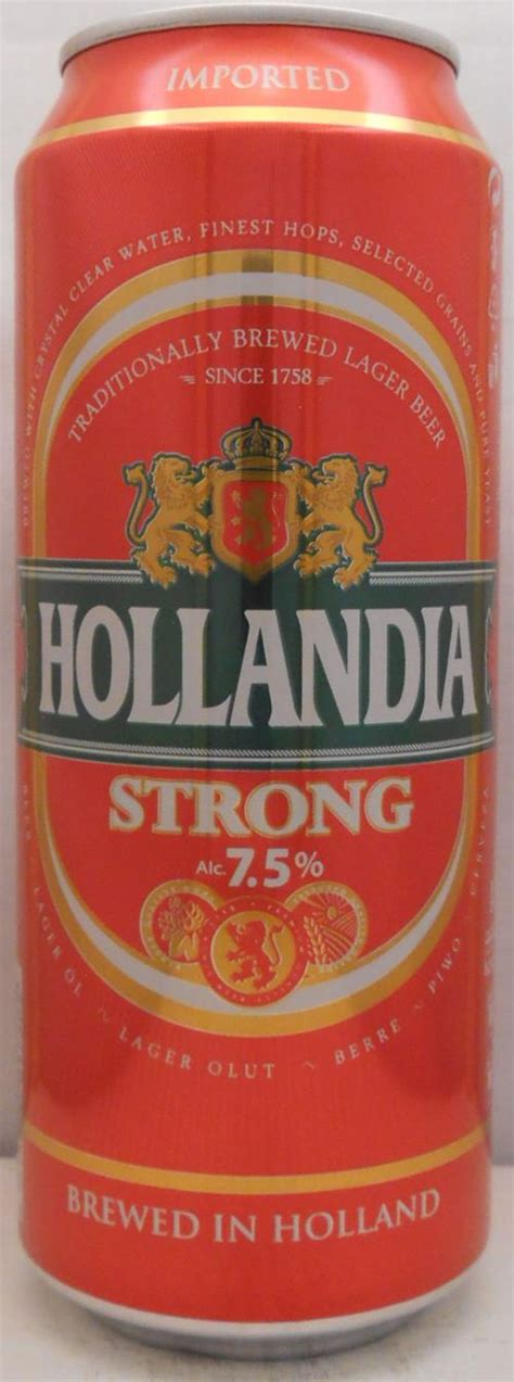 Hollandia bier is zacht van smaak en in de afdronk komt een sterke bitter naar boven hollandia is licht bier dat wordt gebrouwen met een hoge kwaliteit hop, tarwe, mout en zuiver water dit hollandia bier heeft een alcoholpercentage van 5% en bevat tonen van citrusfruit HOLLANDIA-Beer-500mL-Netherlands