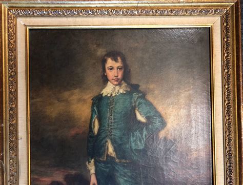 Oil Painting Blue Boy After Gainsborough By Robert Crozier For Sale At