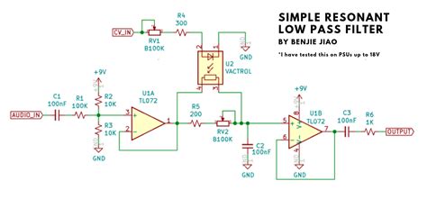 Resonant Low Pass Filter Schematic