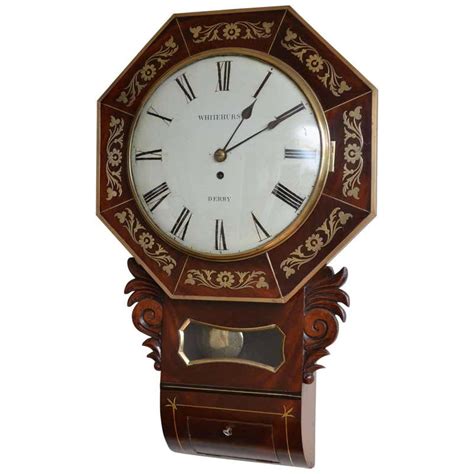 Exceptional Victorian Wall Clock Large Mahogany Clock At 1stdibs
