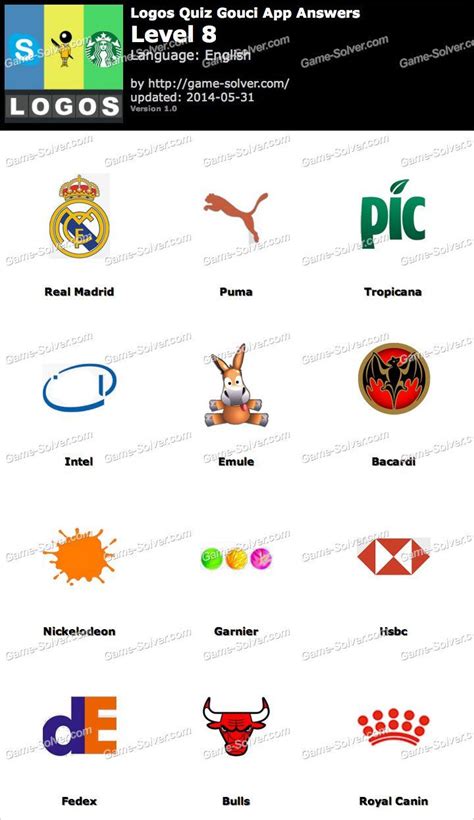 Logo Quiz Answers Level 8 Android Version
