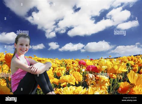 Charming Beautiful Six Year Old Girl Stock Photo Alamy