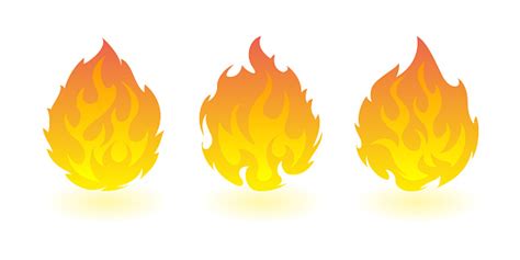 Ilustración De Bolas De Fuego Conjunto De Elementos De Diseño Vectorial