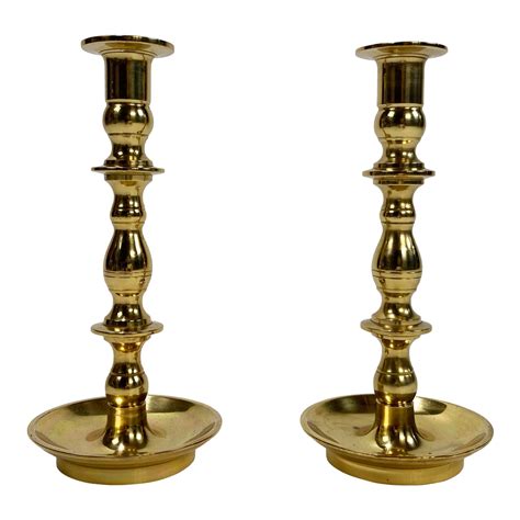 Vintage Brass Candlestick Holders A Pair Chairish