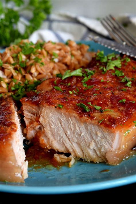 Roast, turning the pork chops once, until the chops are just cooked through, about 25 minutes. Baked Pork Loin Chops - Lord Byron's Kitchen