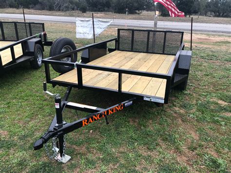 Ranch King 6x12 Single Axle Utility Trailer With Bifold 3291