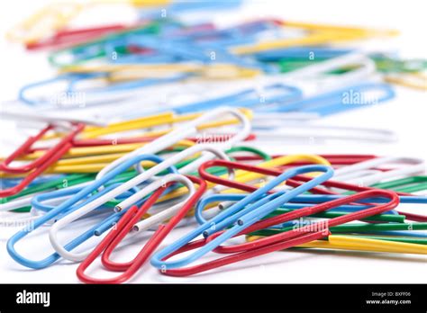 Group Of Colored Paper Clips Stock Photo Alamy