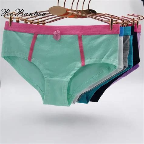 buy rebantwa brand lot 10pcs cotton cute sexy panties female briefs sexy