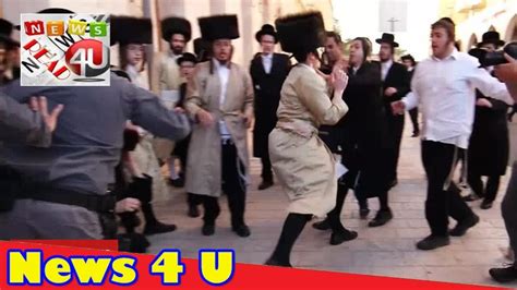 clashes at ultra orthodox eurovision protest youtube