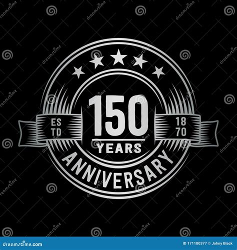 150 Years Anniversary Celebration Logotype 150th Years Logo Vector