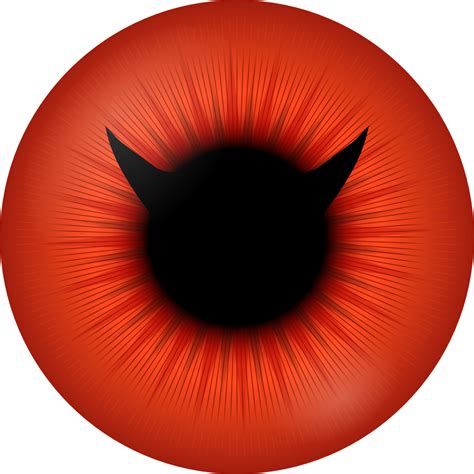 Onlinelabels Clip Art Red Iris With Devil Pupil