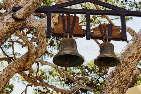 Two Old Church Bells Hanging On The Territory Of The Preveli Monastery