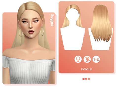 Enriques4 Suggar Hairstyle Enriques4 On Patreon Sims Hair