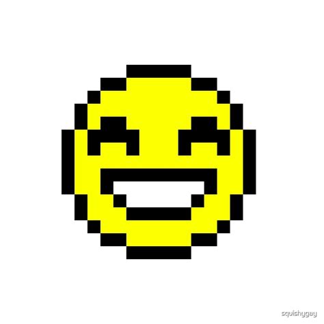 Pixel Smiley Emoji By Squishygay Redbubble