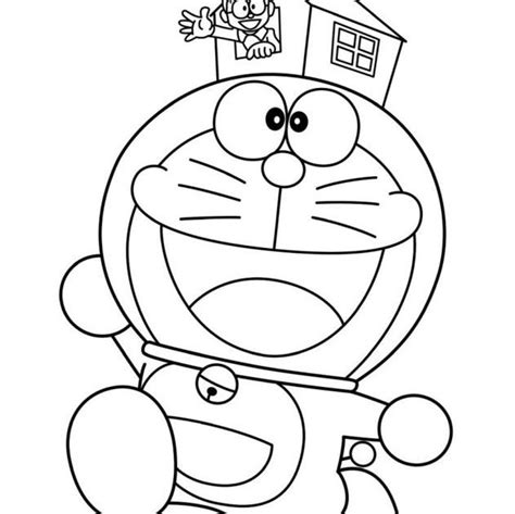 Sketsa Mewarnai Doraemon Dan Nobita