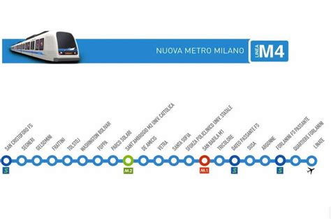 Fermate Mappa E Percorso Della Linea M4 A Milano