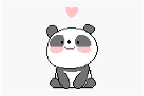 Pixel Cute Panda Detailed Illustration Isolated Vector Pixel Art Cute