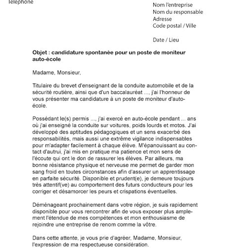 Lettre De Motivation Formation Moniteur Educateur Gratuite ...