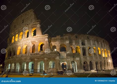 Colosseo Di Roma Anfiteatro Romano Italia Principale Punto Di