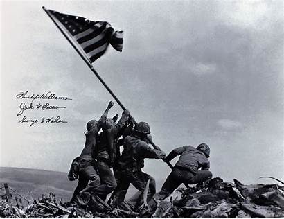 Iwo Jima Flag Raising War Ii Signed