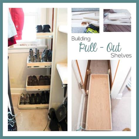 Sliderobes wardrobe interior with a sliding pull out shoe rack. Shoe Closet ~ Building Pullout Shelves! ~- Designed Decor