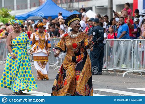 Women Dressed In African Style Traditional Dresses At Panama City