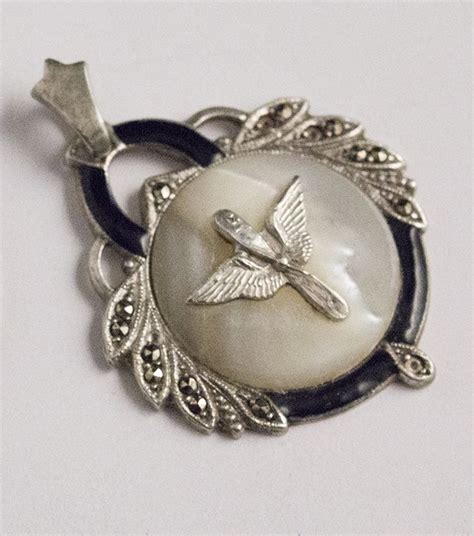Wwii Army Air Corps Pilot Sweetheart Pendant Propeller Wings Mother Of