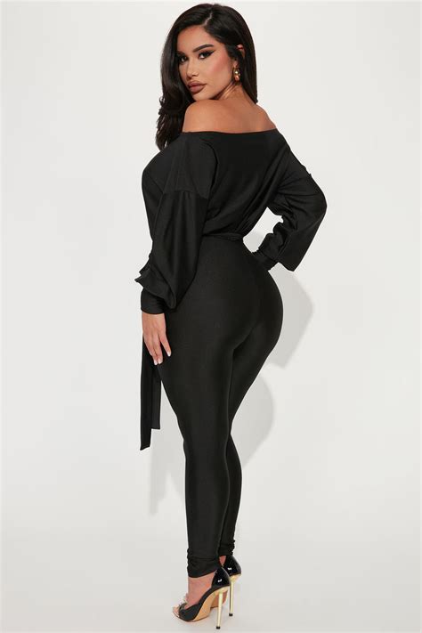 kacey off shoulder jumpsuit black fashion nova jumpsuits fashion nova