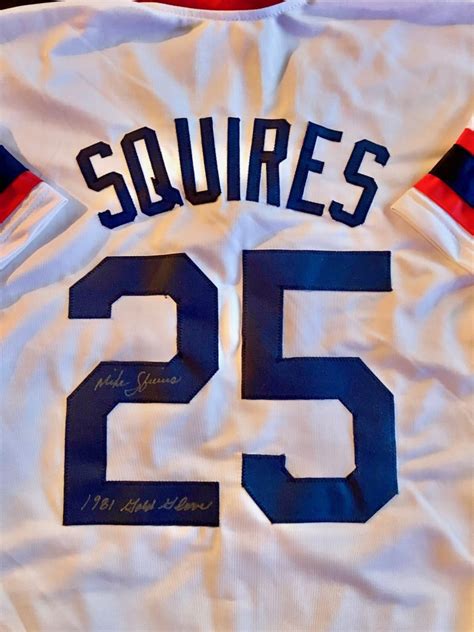 Mike Squires Signed Chicago Custom Jersey W 81 GG Inscr Chicagoland