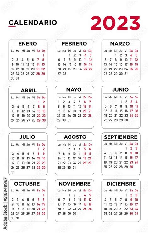 Calendario 2023 En Español En 2022 Páginas Planificador Manualidades