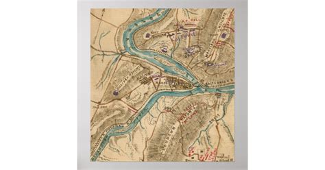Vintage Harpers Ferry Civil War Map 1862 Poster Zazzle