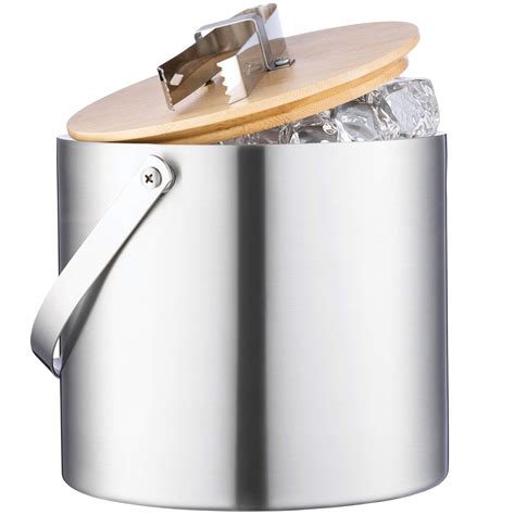 Buy Double Wall Stainless Steel Insulated Ice Bucket With Lid And Ice
