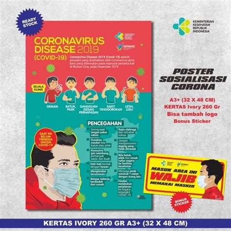 Jual Poster Corona Kesehatan Pencegahan Corona Virus Covid19 Korona