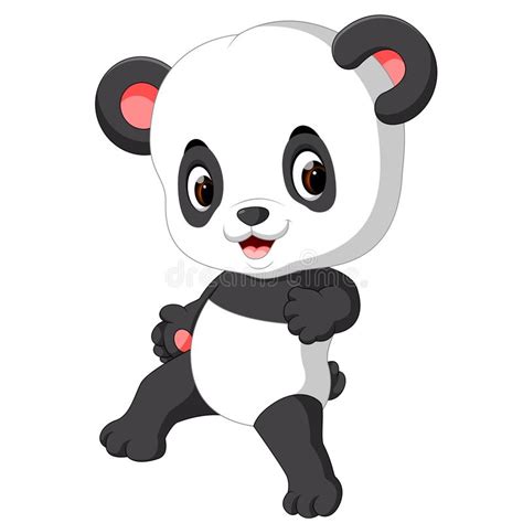 Cute Baby Panda Cartoon Stock Vector Illustration Of Waving 113239898