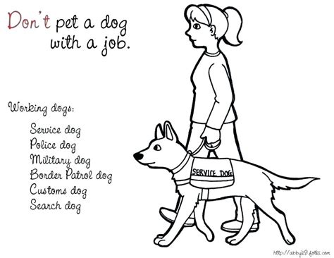 service dog coloring pages  getcoloringscom  printable colorings pages  print  color
