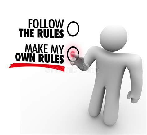 Follow Or Make My Own Rules Vote Choose Freedom Stock Illustration