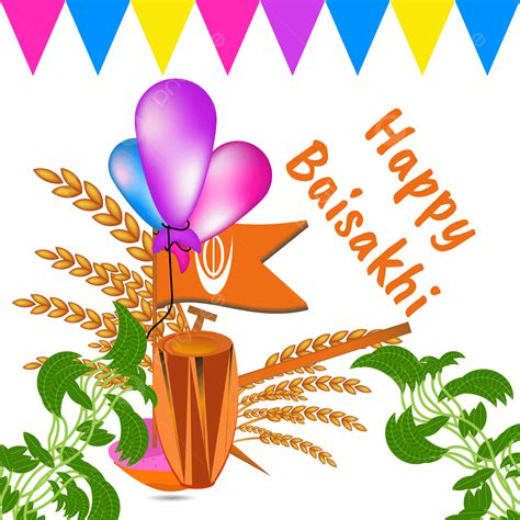 Happy Baisakhi Vector Hd Png Images Happy Baisakhi With Traditional