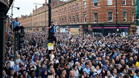 City Celebrates Premier League Title With Manchester Parade Football