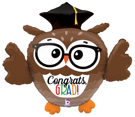 Congrats Grad Owl Graduation Dimensional 28″ Balloon Instaballoons