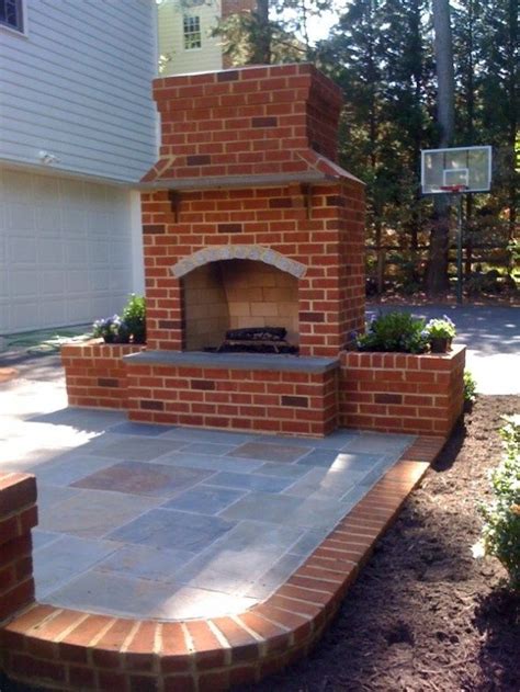 24 White Brick Outdoor Fireplace Fancydecors Outdoor Fireplace