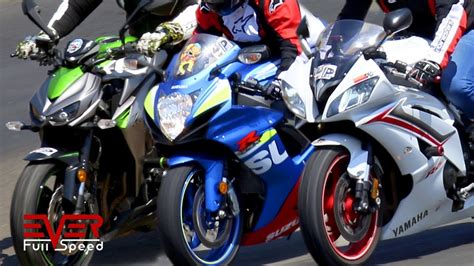 Remember it was designed as an out of so it all depends on your personal preferences, im gonna get the gixxer but not the 600, i think im gonna go for the 750. Drag Races | Suzuki GSXR 600 vs Yamaha R6 vs Kawasaki ...